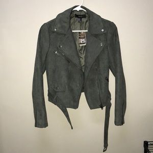 Forever 21 faux suede moto jacket